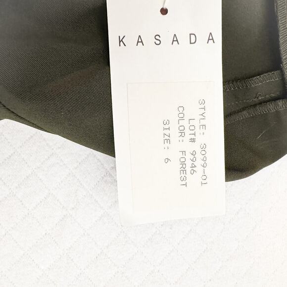 Kasada Forest Green Pencil Skirt Back Split Size 6 NWT - Picture 4 of 6